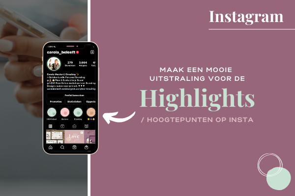 Hoogtepunten lay-out in Instagram