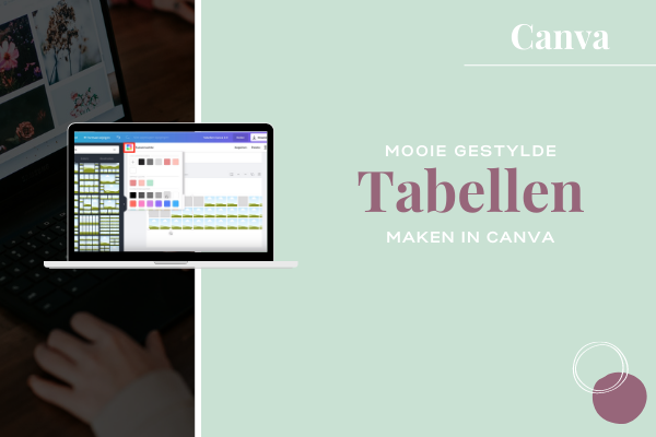 Canva Tabel maken tutorial